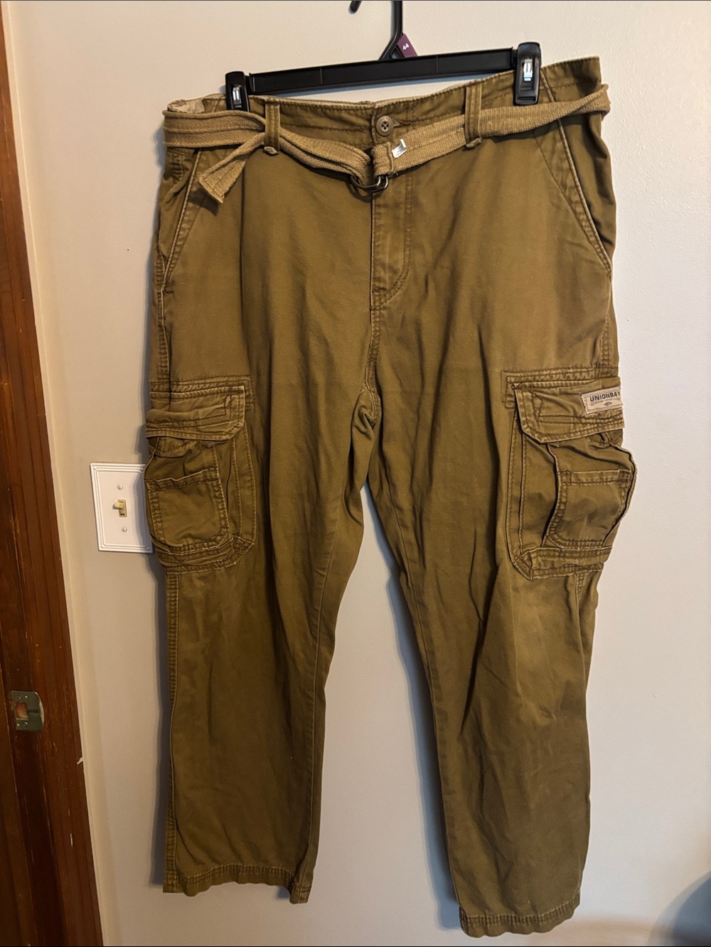 UNIONBAY dark khaki Cargo Pants with Web Belt